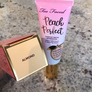 Too Faced Peach Perfect Foundation in Almond